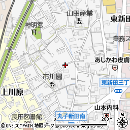 静岡県静岡市駿河区丸子新田周辺の地図