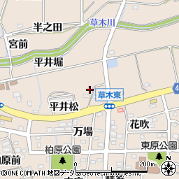 愛知県知多郡阿久比町草木上神田周辺の地図