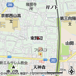 京都府向日市寺戸町東野辺周辺の地図
