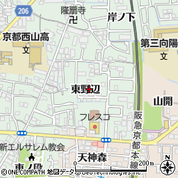 京都府向日市寺戸町（東野辺）周辺の地図