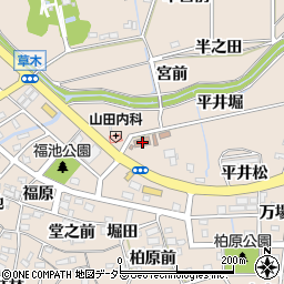 愛知県知多郡阿久比町草木堀田25周辺の地図