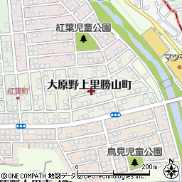 京都府京都市西京区大原野上里勝山町周辺の地図