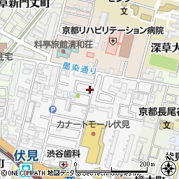 京都府京都市伏見区深草柴田屋敷町3-16周辺の地図
