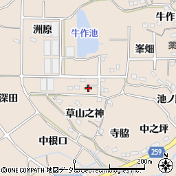 愛知県知多郡阿久比町草木洲原131周辺の地図