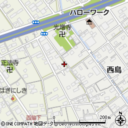 静岡県静岡市駿河区西島180周辺の地図