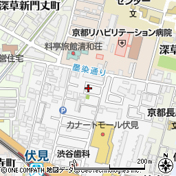 京都府京都市伏見区深草柴田屋敷町3周辺の地図
