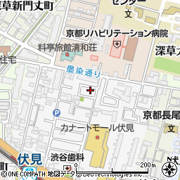 京都府京都市伏見区深草柴田屋敷町3-25周辺の地図