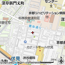 京都府京都市伏見区深草柴田屋敷町3-6周辺の地図