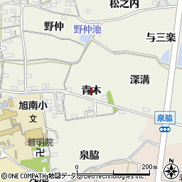 愛知県知多市金沢（青木）周辺の地図