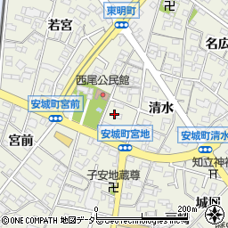 愛知県安城市安城町宮地28-1周辺の地図