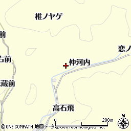愛知県岡崎市蓬生町（仲河内）周辺の地図