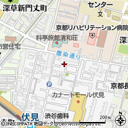 京都府京都市伏見区深草柴田屋敷町3-8周辺の地図