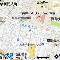 京都府京都市伏見区深草柴田屋敷町2-1周辺の地図