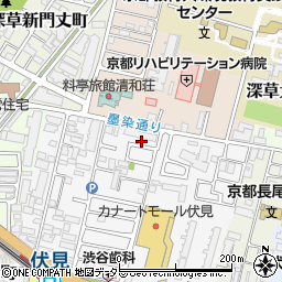 京都府京都市伏見区深草柴田屋敷町2-7周辺の地図