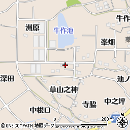 愛知県知多郡阿久比町草木洲原123周辺の地図