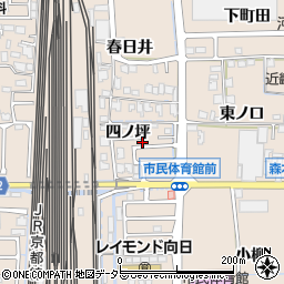 京都府向日市森本町（四ノ坪）周辺の地図