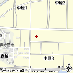 愛知県知多市中原周辺の地図