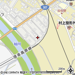 滋賀県甲賀市水口町虫生野虹の町65周辺の地図