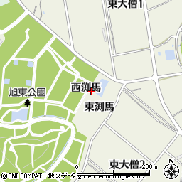愛知県知多市大興寺西渕馬周辺の地図