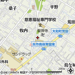 愛知県岡崎市大和町中切28周辺の地図