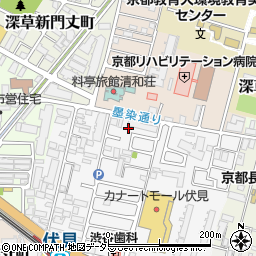 京都府京都市伏見区深草柴田屋敷町3-32周辺の地図