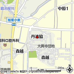愛知県知多市大興寺丹波脇周辺の地図