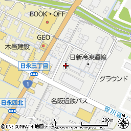 日新冷凍運輸株式会社　四日市支店周辺の地図