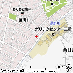 三重県四日市市笹川1丁目181周辺の地図