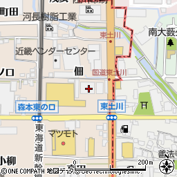 辻井木材センター株式会社　向日町営業所周辺の地図