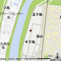 愛知県岡崎市六名町中下地周辺の地図