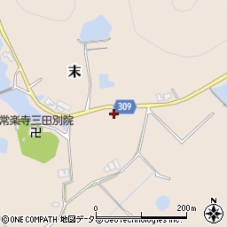 兵庫県三田市末675周辺の地図