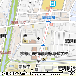 京都府京都市伏見区醍醐大構町周辺の地図