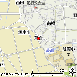 愛知県知多市金沢落合周辺の地図