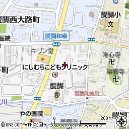 醍醐和泉公園周辺の地図