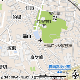 愛知県岡崎市明大寺町宮ノ圦周辺の地図