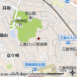 愛知県岡崎市明大寺町（伝馬）周辺の地図