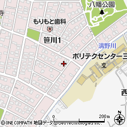 三重県四日市市笹川1丁目218周辺の地図