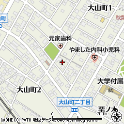 愛知県安城市大山町周辺の地図