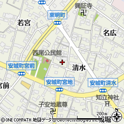 愛知県安城市安城町宮地24周辺の地図