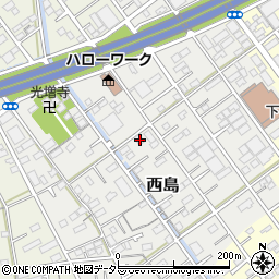 静岡県静岡市駿河区西島164周辺の地図