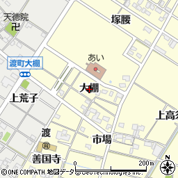 愛知県岡崎市渡町大棚周辺の地図
