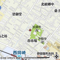 愛知県岡崎市大和町沓市場77-7周辺の地図