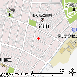 三重県四日市市笹川1丁目208周辺の地図