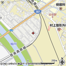 滋賀県甲賀市水口町虫生野虹の町41周辺の地図