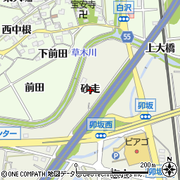 愛知県知多郡阿久比町卯坂砂走周辺の地図