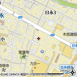 三十三銀行日永西支店 ＡＴＭ周辺の地図