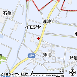 愛知県知多郡阿久比町板山イモジヤ17周辺の地図