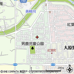 京都府京都市西京区大原野上里男鹿町周辺の地図