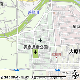 京都府京都市西京区大原野上里男鹿町周辺の地図