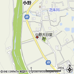 兵庫県三田市小野430周辺の地図